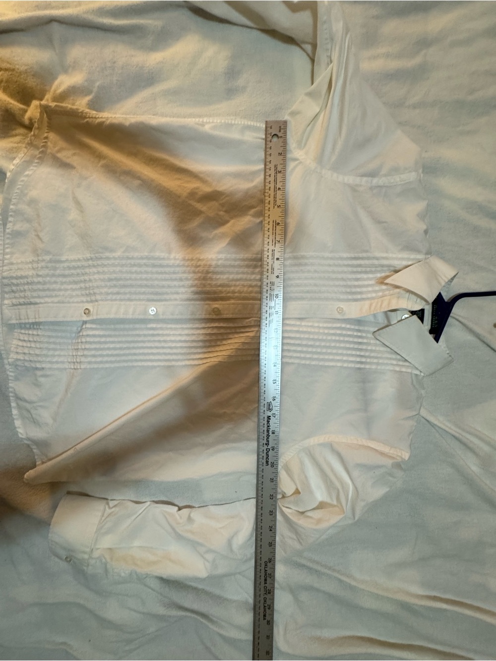 Lauren Ralph Lauren White 100% Cotton Button Down Shirt Size L - Picture 3 of 4